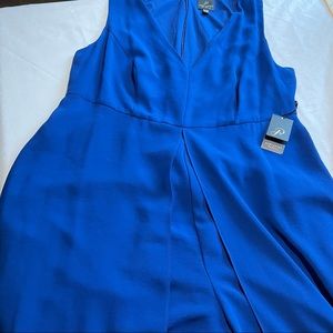 Adrianna Pappel Tonal Overlay Jumpsuit/Romper blue size 16W